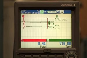 Recording pressure during the test