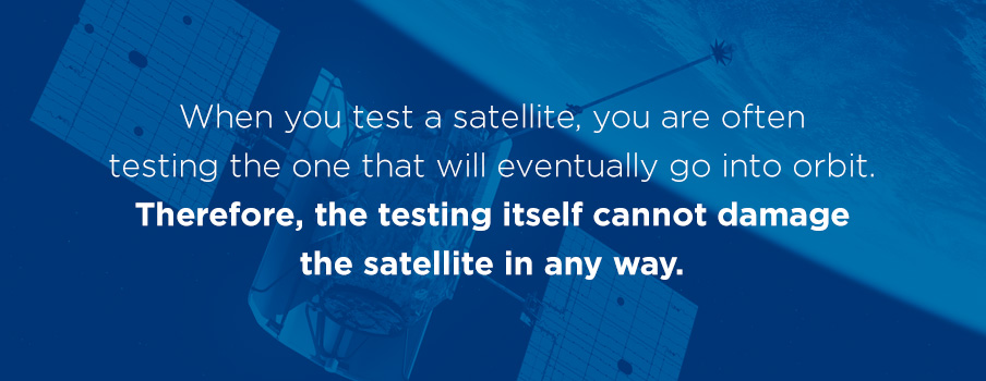 how do satellite tests work